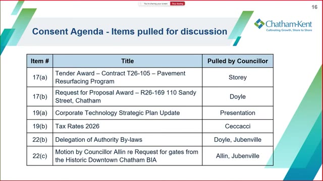 Saved YourTV meeting-slide frame for 2026-05-11 item 17(a)