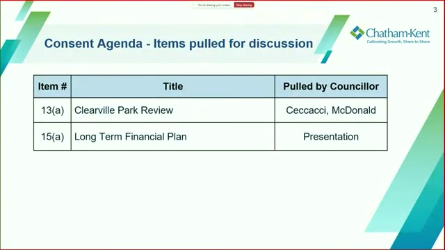 Saved YourTV meeting-slide frame for 2026-07-27 item 13(a)